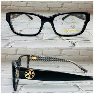 Tory Burch Rectangular Black Eyeglass Frames NWOT